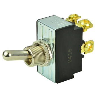BEP 1002017 - DPST Chrome Plated Toggle Switch - Off/On 12V