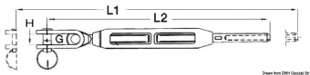 Osculati 07.184.01 - Turnbuckle Jointed Fork 1/4" For Cable 3 mm