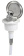 Osculati Classic Evo Stainless Steel Door Flat Mounting Boat Shower with Mizar Chromed Brass Push-Button Shower Head Ø95 mm with White Nylon Hose 4 meter - 15.250.91