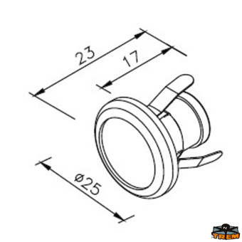 Trem L4474755 - Recessed Mounting LED Courtesy Light D.25 mm