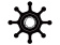 Technautic 7405 - Impeller W65xH50.2 Shaft 16 Serrated 8-Blade