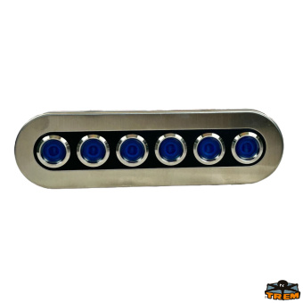 Trem L0606182 - Switch Panel with 6 Utilities Blue LED IP65