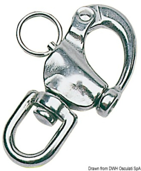 Osculati AISI 316 Stainless Steel Swivel Eye Snap Shackles for Spinnakers and Halyards