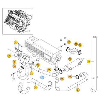 Vetus STM9891 - Hose for Oil Cooler