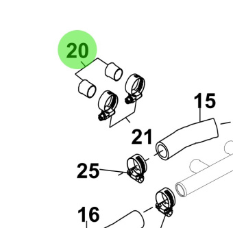 Bukh 00103-5S115 - Rubber Plug for S270J Coolant Pipe and Hose