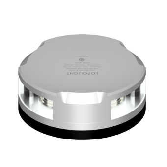 Lopolight 201-020-FB - Navigation Light 2NM Masthead/360° White, Silver w/FB Base