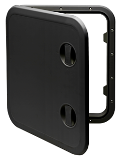 Allpa Plastic Hatch, 513x458mm, 180°, Removable, Black