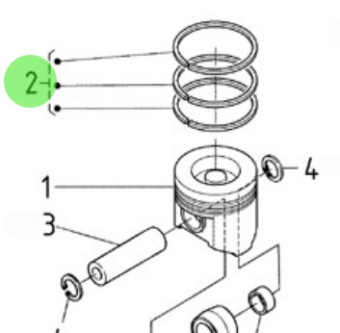 Nanni Diesel 970313578 - Piston Ring Set for N4.115 Engines