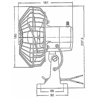 Marine Town ABS Oscillating Fan Ø 150 mm 12V