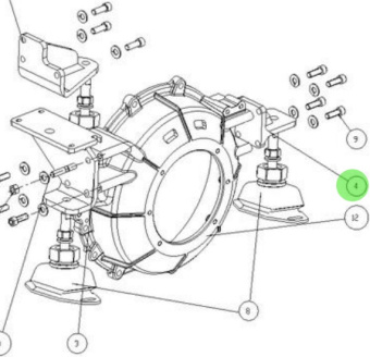 Nanni Diesel 95310606 - Engine Foot for T6 Series Engines