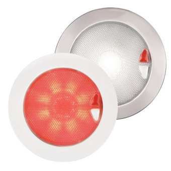Hella Marine 2JA 980 630-001 - White / Red EuroLED 150 Touch Lamp, 9-33V DC White Plastic Rim