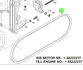 Steyr 2174979-0 - Narrow V-Belt DIN 7753 AVX 10x1050LA for Steyr Engine Applications
