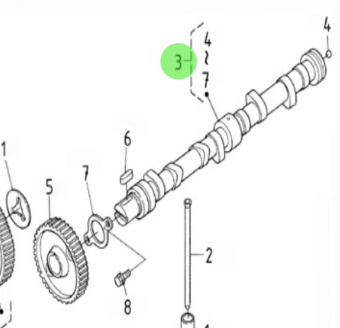 Nanni Diesel 970310831 - Complete Camshaft for 4.330TDI, 4.340TDI and N4.115 Engines