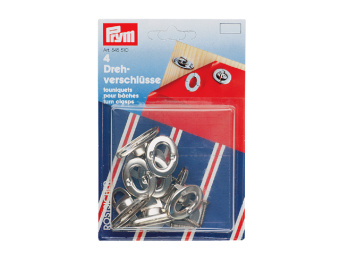 Prym Turn Clasps 33mm Silver-Coloured