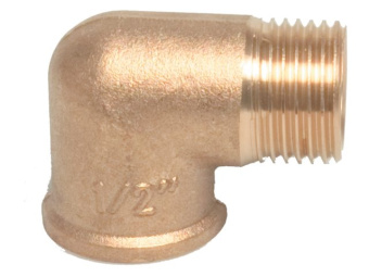 Brass Female-Male 90° Elbow Combi Noord