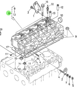 Nanni Diesel 970310405 - Complete Cylinder Head for 4.195HE and N4.40 Engines
