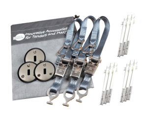Rapid Marine PE25LPKIT-3-GY - Padeye Kit - Low Profile x 3, Grey
