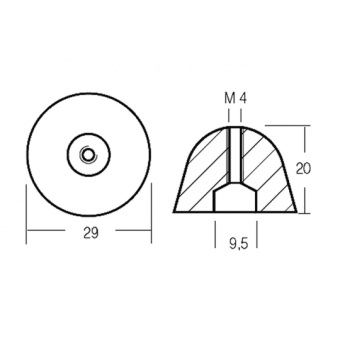 Tecnoseal Zinc Anode For Bow Thruster Ref. 4110098