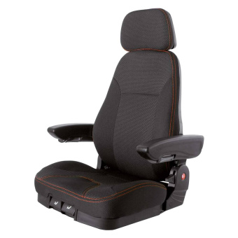 Helmsman's Seat Strauss Fabric Black/Dark Grey Without Base