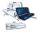 Allpa Folding Bench 'Coach De Luxe Twin', Navy; Dim. 51x94x44cm