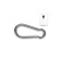 Belship 721808V - Stainless Steel 316 Carabiner With Wide Opening 80mm Blister
