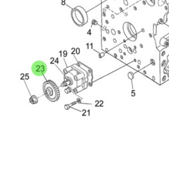 Nanni Diesel 970301915 - Oil Pump Drive Gear for N4 and HE Series Engines