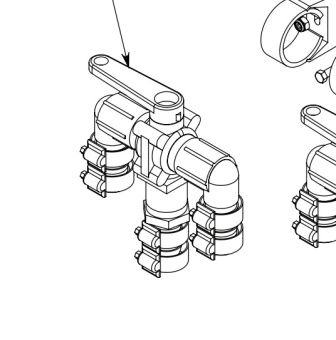 Parker 14011334AR 3-Way 3/4" MPT Ball Valve PVC