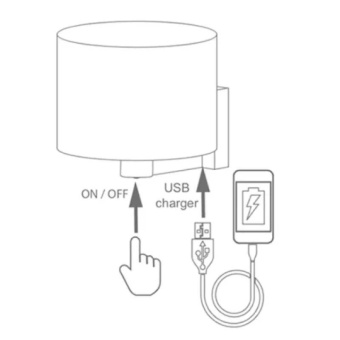 Casolux Wallis Small Wall Light Round USB