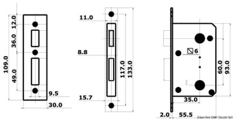 Osculati 38.129.30 - Lock External Right Internal Left