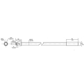 Marine Town Pole For Sunshade System 1700 mm