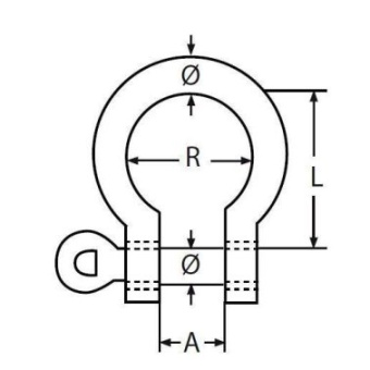 Euromarine Bow Shackle A4 Ø10mm