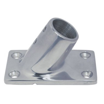 Rectangular Hand Rail Pipes Base Fitting A4 60° Ø22mm