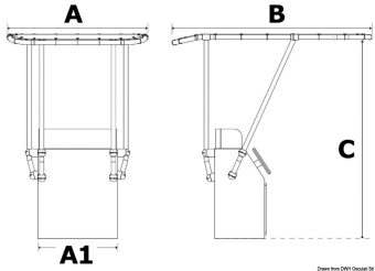 Osculati 48.193.00 - Professional Aluminium T-Top 2000x1400 mm