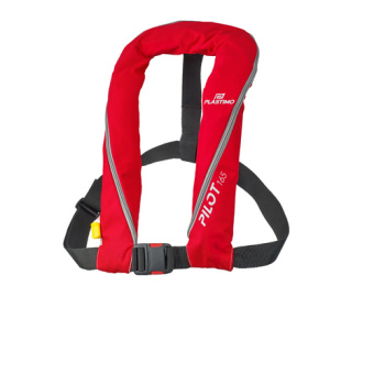 Plastimo 66781 - Pilot 165 Inflatable Lifejacket With Zip, Manual, Red, >40kg