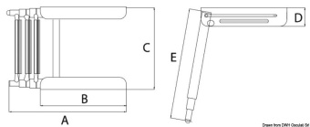 Osculati 48.472.40 - 3-Step telescopic ladder f.40.472.03/05