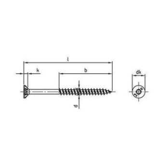 Art. 9047 - A2 4.0X25/18 TX20 Reinforced Countersunk Wood Screws