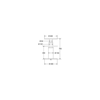 Barka Table Leg, 12V, 2 Stage, Surface-Mounted 380-730mm