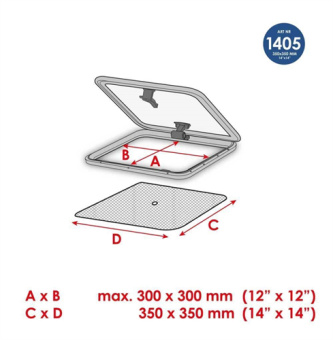 Waterline Design 1405 - Mosquito Net Escape Hatch 35x35 cm