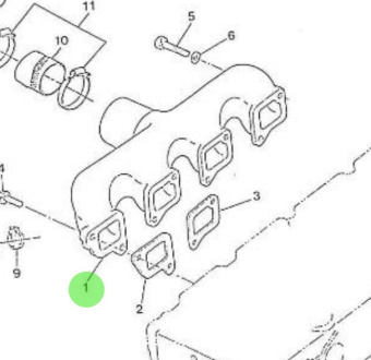 Nanni Diesel 970515101 - Intake Manifold for 4.110HE Engines