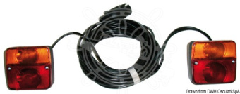 Osculati Boat Trailer Rear Light Kits with 7.5 m Cable