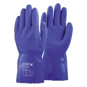 PSP Glove 40-400 Chemical PVC Blue Chemical Resistant Gloves