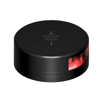 Lopolight 301-009-FB-B - Navigation Light 2NM 112.5° Red, Port, Black w/FB Base