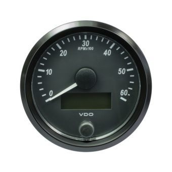 VDO A2C3833010001 - SingleViu Tachometer 6.000 RPM Black 80mm