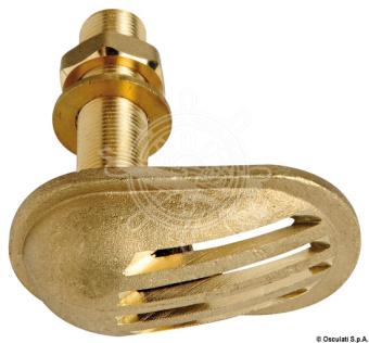 Osculati Cast Brass Thru-Hull Scoop Strainer, 3/8" to 4"