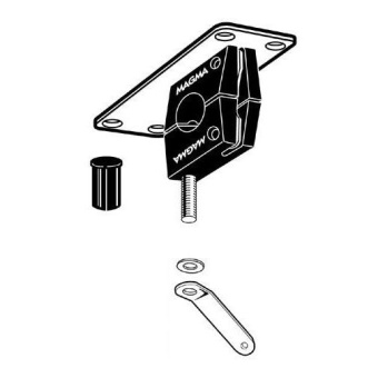 Magma T10-580 Dual Horizontal Round Standard Rail Mount Ø22/25mm