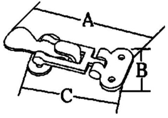 Allpa Stainless Steel Anti-Rattle Door Fastener, L=100mm