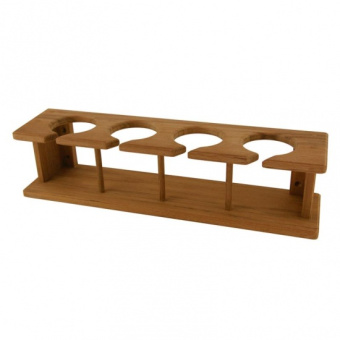 Teak Four Wine Glasses Holder 39x9.5x9.5 cm Ø6 cm