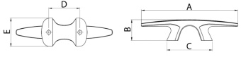 Osculati 40.131.57 - Bull Dog Black Line Cleat 205 mm