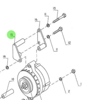 Nanni Diesel 95310409 - Alternator Bracket for 4.340TDI Engines