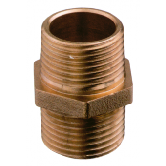 Guidi Bronze Nipple M-M 3/8"